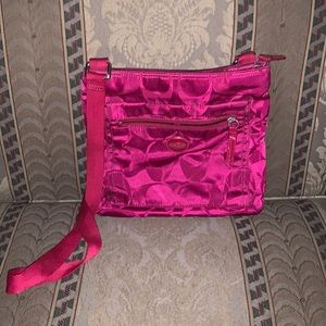 Fuchsia Coach crossbody